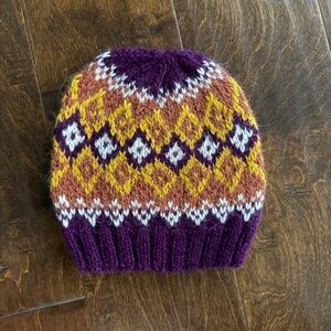 Kids knit alpaca beanie